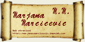 Marjana Marčićević vizit kartica
